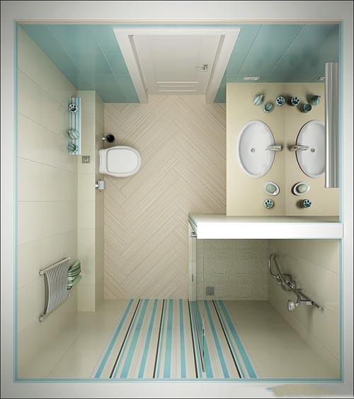 افكار وتصميمات ديكورات حمامات صغيرة المساحة بالصور