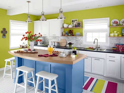 صور - كيفية تصميم ديكور المطبخ باللون الازرق ؟