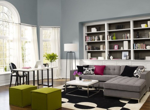 صور - اللون الرمادي يحول غرف معيشة لغرف عصرية و متألقة