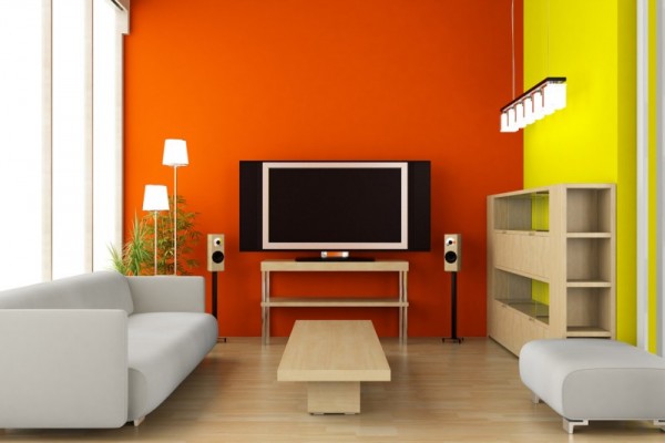 صور - كيف يتناسق اثاث غرفة المعيشة مع التلفاز ؟