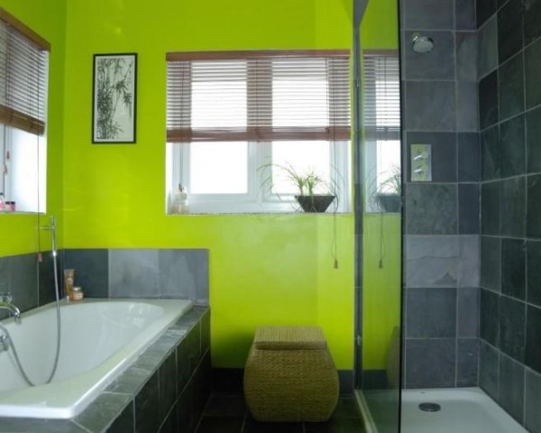 صور - ديكورات حمامات باللون الاخضر رائعة الجمال
