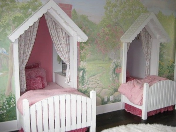 صور - اجمل ديكورات غرف نوم اطفال بنات توأم