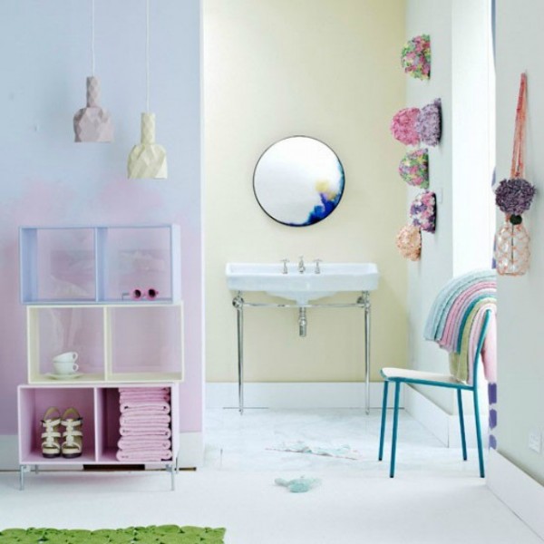 صور - صور ديكور حمامات بالوان الباستيل الناعمة