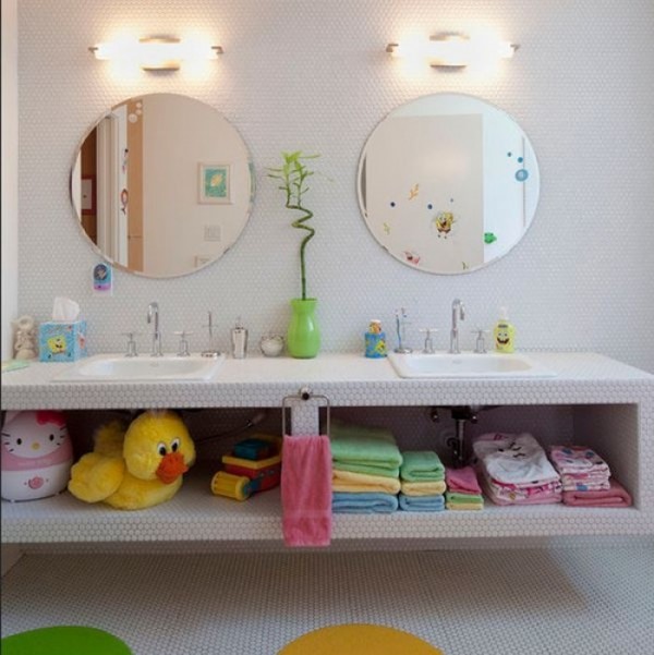 صور - اجمل تصميمات الحمامات الملونة للاطفال