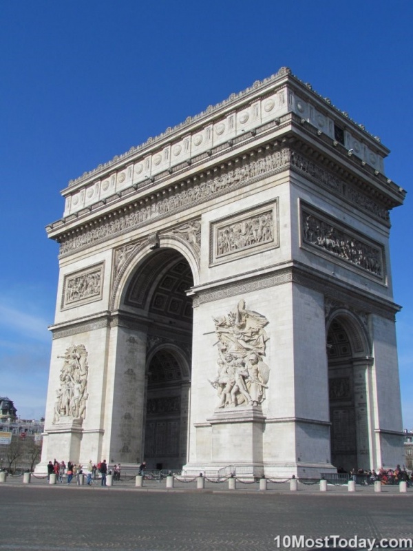 قوس النصر وشارع الشانزليزيه من اهم المعالم السياحية في باريس